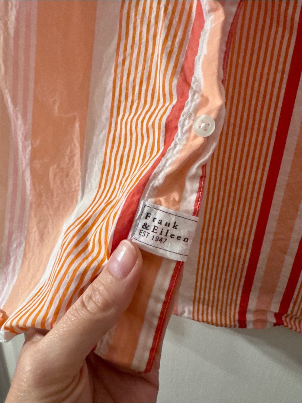Frank and Eileen Relaxed Pink Multi-Stripe Button-Down Shirt - Picture 3 of 5